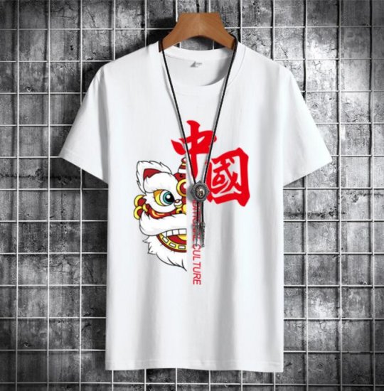 Men Fashion Summer T shirt Casual Cartoon Tee Shirt