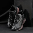 Men casual Leather shoes crocodile leather Sport shoes